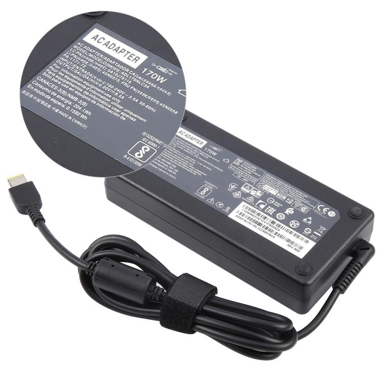 170W 20V 8.5A Laptop Notebook Power Adapter with Big Square USB Port For Lenovo Thinkpad / ThinkBook / Xiaoxin, EU Plug, US Plug, UK Plug, AU Plug