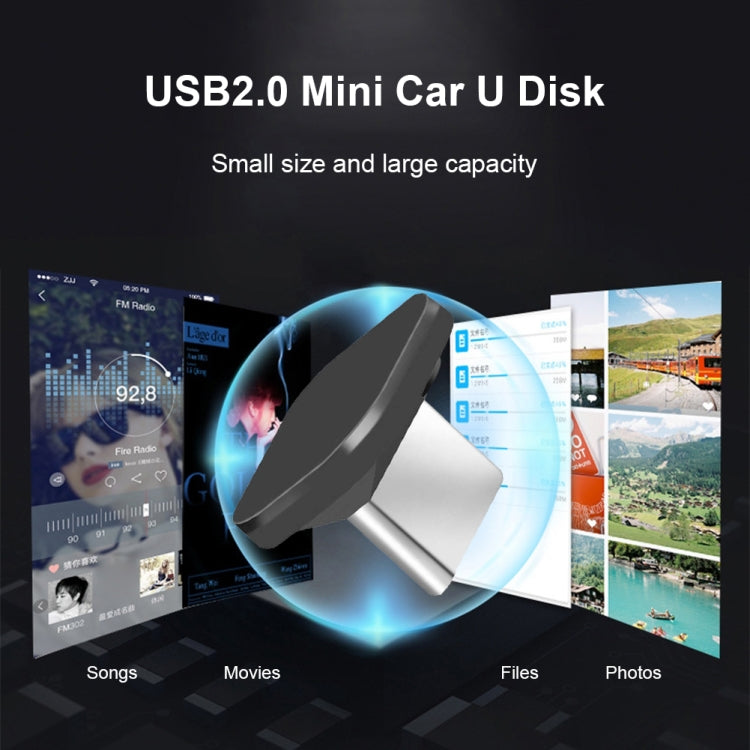 Car USB-C / Type-C Interface Mini Metal U Disk, 16GB, 32GB, 64GB