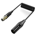 Audio Mixer Mini Microphone Coiled Audio Cable, Length: 0.5m, Mini XLR Female to XLR Male, Mini XLR Female to XLR Female