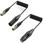Audio Mixer Mini Microphone Coiled Audio Cable, Length: 0.5m, Mini XLR Female to XLR Male, Mini XLR Female to XLR Female