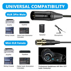 Audio Mixer Mini Microphone Coiled Audio Cable, Length: 0.5m, Mini XLR Female to XLR Male, Mini XLR Female to XLR Female
