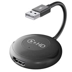 USB and HDMI Wired to Wireless CarPlay Auto Adapter, USB + HDMI Round