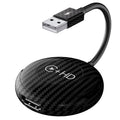 USB and HDMI Wired to Wireless CarPlay Auto Adapter, USB + HDMI Round