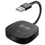 USB and HDMI Wired to Wireless CarPlay Auto Adapter, USB + HDMI Square