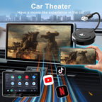 USB Interface Wired to Wireless CarPlay Auto Adapter for Android, USB Round