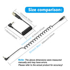 PC Camera Microphone Coiled Stereo Audio Adapter Cable, Length: 0.5m, Mini 3 Pin XLR Female to 3.5mm TRS, Mini 4 Pin XLR Female to 3.5mm TRS
