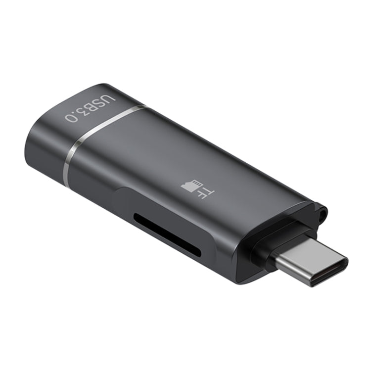 2 in 1 Type-C to USB and TF Card Reader Adapter, Type-C to USB and TF Card