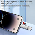 2 in 1 Type-C to USB and TF Card Reader Adapter, Type-C to USB and TF Card