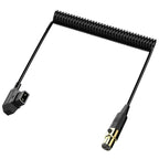 Camera Monitor Power Coiled Adapter Cable, Length: 1.5m, D-Tap to Mini XLR 4 Pin Female