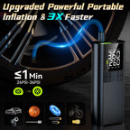 T8 Car Digital Display Portable Smart Electric Wireless Air Pump, T8