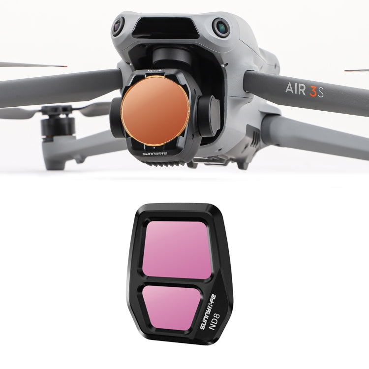 For DJI Air 3S Sunnylife Camera Lens Filter, MCUV, ND8, ND16, ND32, ND64, CPL, ND8PL, ND16PL, ND32PL, ND64PL, 3 in 1 CPL ND8 ND16, 4 in 1 ND8-64, 4 in 1 ND8-64PL, 4 in 1 UV CPL ND32 ND64, 6 in 1 UV CPL ND8-64