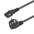 EU Plug Computer PC Power Cord 3 Pin Cable, 1.5m x 1.5, 3m x 1.5, 5m x 1.5