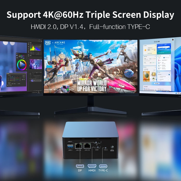Jumper N305 Mini PC, Intel Alder Lake-N N305 Octa-core 3.8GHz, RAM: 16GB, ROM: 512GB(EU Plug), Jumper N305