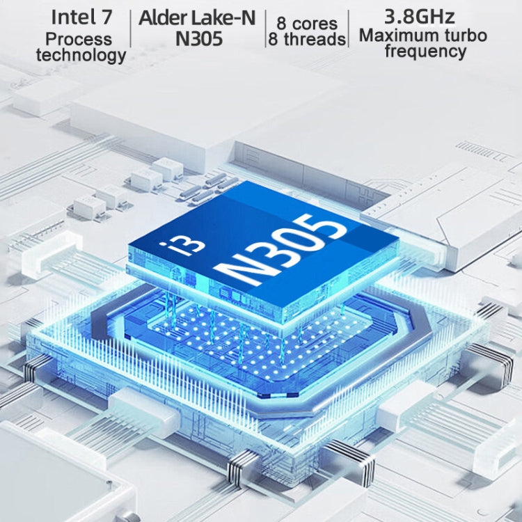 Jumper N305Hi Mini PC, Intel Alder Lake-N i3-N305 Octa-core 3.8GHz, RAM: 16GB, ROM: 512GB, Jumper N305Hi