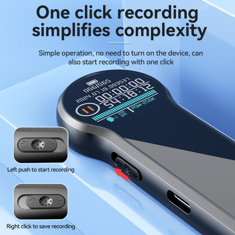 Q98 1 inch Color Screen HD Noise Reduction Voice Recording Pen, 4GB, 8GB, 16GB, 32GB, 64GB