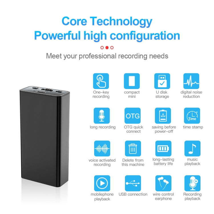 Q65 Long-lasting Magnetic Intelligent Voice Recording Pen, 4GB, 8GB, 16GB, 32GB, 64GB