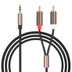 3.5mm Male to 2 RCA Male Audio Cable Amplifier Connector, 1m, 2m, 3m