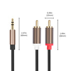 3.5mm Male to 2 RCA Male Audio Cable Amplifier Connector, 1m, 2m, 3m