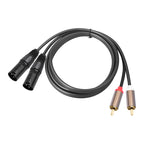 2 RCA Male to 2 XLR Male Audio Balance Cable, 1.5m, 3m