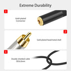 3.5mm 1/8 TRS Stereo Female to Dual RCA Male Y-type Audio Cable, 3.5mm F to 2 RCA