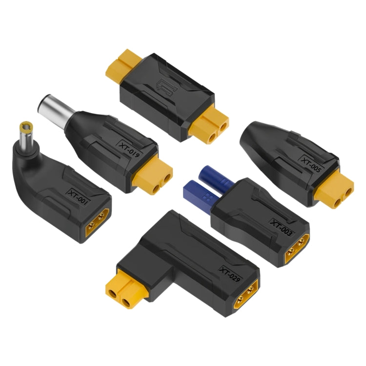 Interchange Adapter, XT-001 XT60 to 5525, XT-002 Type-C to XT60 20V, XT-003 XT60 to EC5, XT-004 XT60 to 7.9x0.9, XT-005 XT60 to 5.5x2.1, XT-006 XT60 to 7.9x0.9, XT-007 XT60 to 7.4x0.6, XT-008 XT60 to 5.5x2.5, XT-009 XT60 Male to XT60 Male              ...