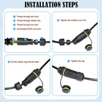 RJ45 8P8C Male to Female IP68 CAT6 Ethernet Connector, CAT6 Ethernet Connector