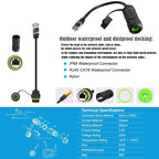RJ45 8P8C Male to Female IP68 CAT6 Ethernet Connector, CAT6 Ethernet Connector