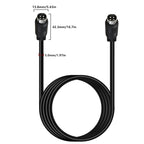 MD DIN 4 Pin Male to Male AC/DC Power Audio Adapter Cable, 0.5m, 1m, 1.5m, 3m, 5m