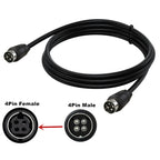 MD DIN 4 Pin Male to Male AC/DC Power Audio Adapter Cable, 0.5m, 1m, 1.5m, 3m, 5m