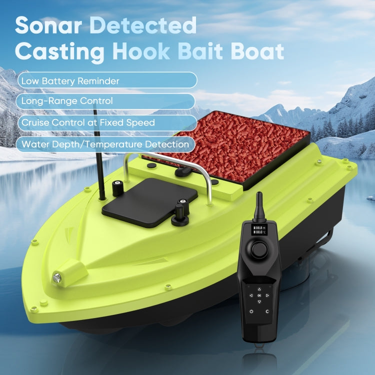 D36 Smart Remote Control Single Compartment Fishing Boat with Sonar Sensor, EU Plug, US Plug, UK Plug