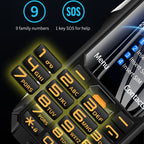 Q9-1 4G Elder Keypad Rugged Phone, 3.5 inch, 4500mAh, 21 Keys, SOS, FM, Network: 4G, Dual SIM