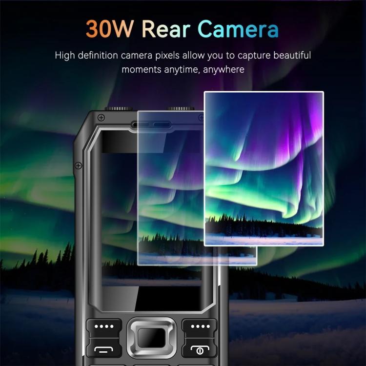 Q6000 Elder Keypad Phone, 2.4 inch, 6800mAh, Dual Flashlights, 21 Keys, SOS, FM, Dual SIM, GSM, EU Plug, US Plug, UK Plug
