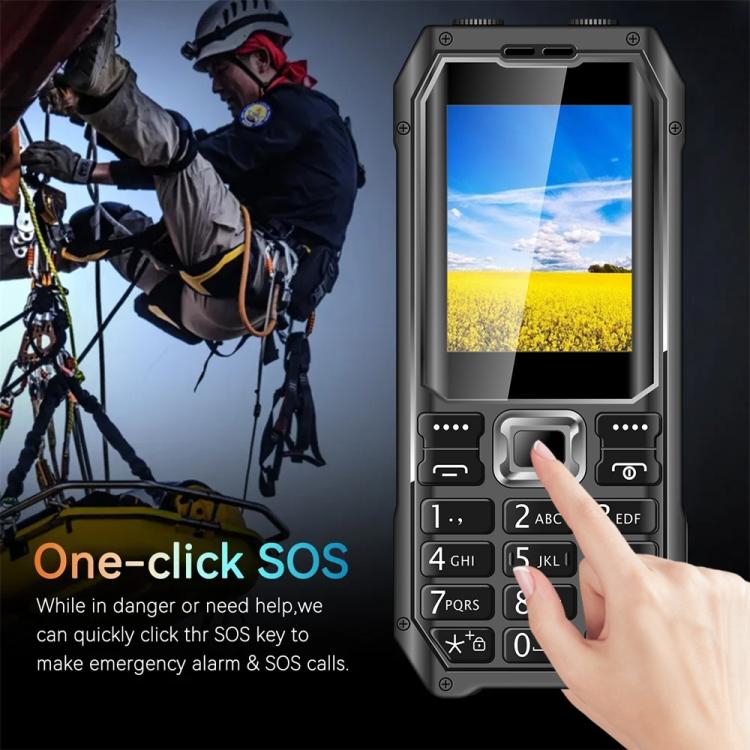 Q6000 Elder Keypad Phone, 2.4 inch, 6800mAh, Dual Flashlights, 21 Keys, SOS, FM, Dual SIM, GSM, EU Plug, US Plug, UK Plug