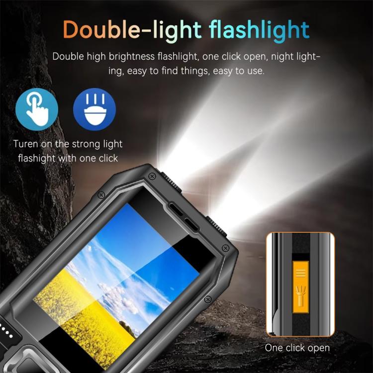 Q6000 Elder Keypad Phone, 2.4 inch, 6800mAh, Dual Flashlights, 21 Keys, SOS, FM, Dual SIM, GSM, EU Plug, US Plug, UK Plug