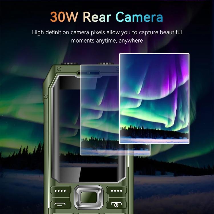 Q6000 Elder Keypad Phone, 2.4 inch, 6800mAh, Dual Flashlights, 21 Keys, SOS, FM, Dual SIM, GSM, EU Plug, US Plug, UK Plug