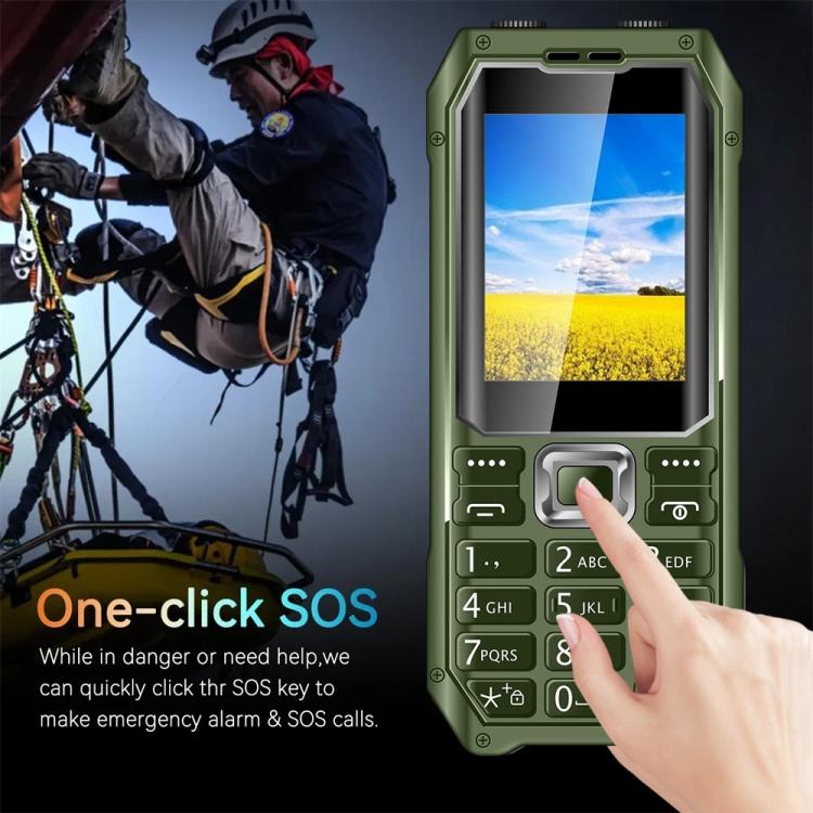 Q6000 Elder Keypad Phone, 2.4 inch, 6800mAh, Dual Flashlights, 21 Keys, SOS, FM, Dual SIM, GSM, EU Plug, US Plug, UK Plug