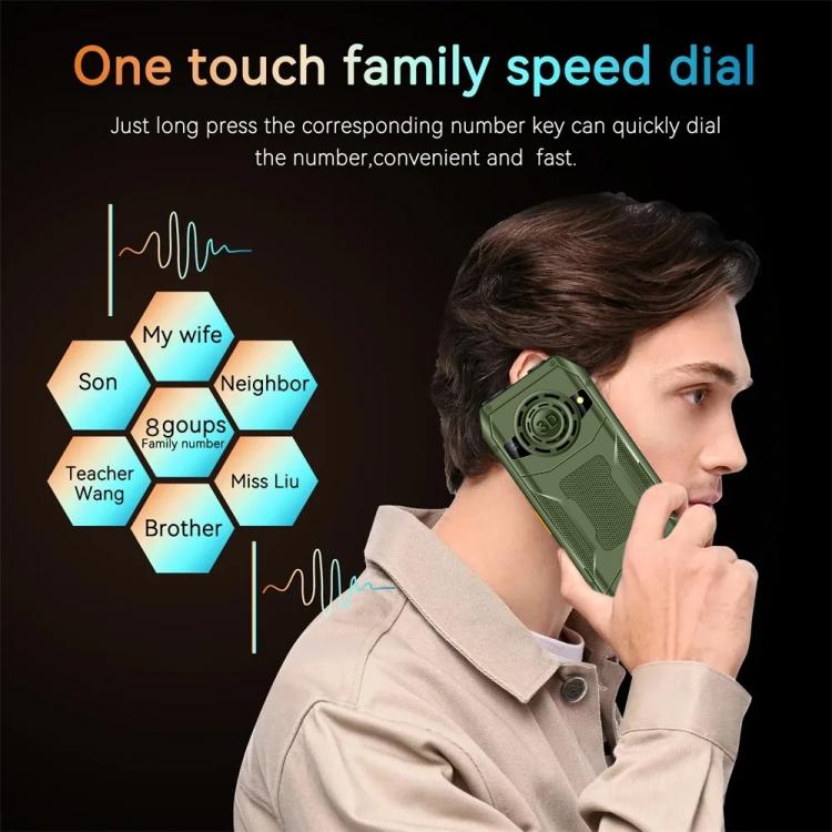 Q6000 Elder Keypad Phone, 2.4 inch, 6800mAh, Dual Flashlights, 21 Keys, SOS, FM, Dual SIM, GSM, EU Plug, US Plug, UK Plug