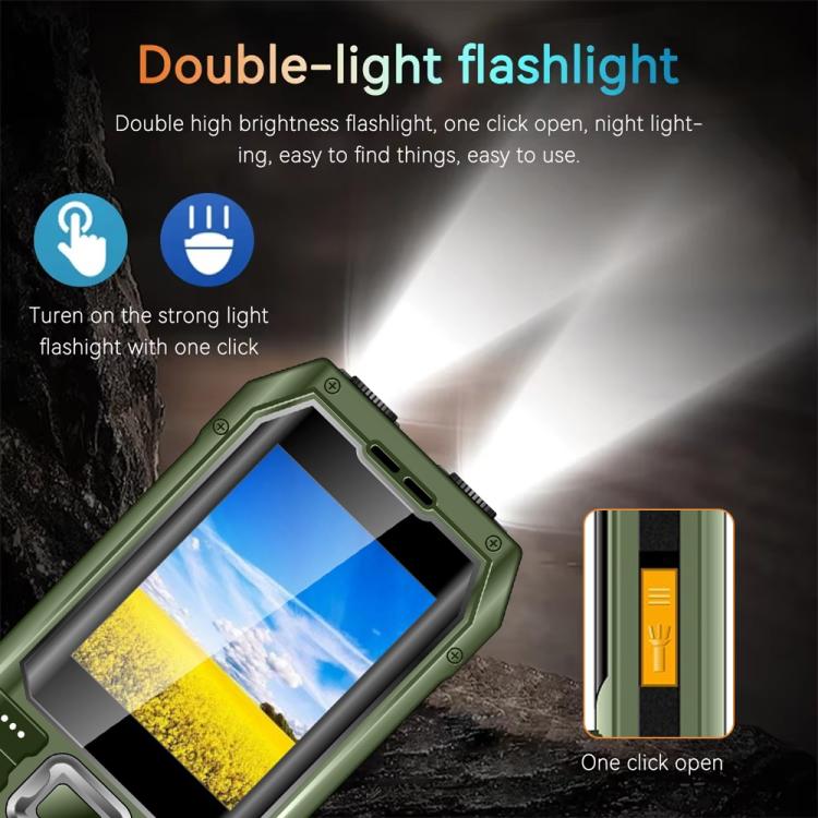 Q6000 Elder Keypad Phone, 2.4 inch, 6800mAh, Dual Flashlights, 21 Keys, SOS, FM, Dual SIM, GSM, EU Plug, US Plug, UK Plug