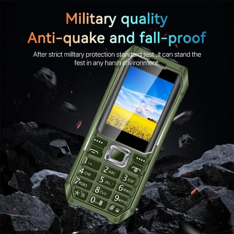 Q6000 Elder Keypad Phone, 2.4 inch, 6800mAh, Dual Flashlights, 21 Keys, SOS, FM, Dual SIM, GSM, EU Plug, US Plug, UK Plug