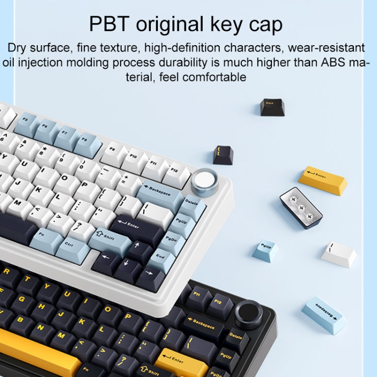 AULA F75 80 Keys Wired/2.4G/Bluetooth Three Model Customized RGB Mechanical Keyboard