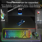 AULA F98Pro V3 99 Keys Wired/2.4G/Bluetooth Three Model RGB Mechanical Keyboard, Ice Crystal Shaft, Ice Soul Shaft