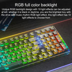 AULA F98Pro V3 99 Keys Wired/2.4G/Bluetooth Three Model RGB Mechanical Keyboard, Ice Crystal Shaft, Ice Soul Shaft