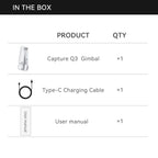 FUNSNAP Capture Q3 Single Axis Handheld Gimbal Phone Live Stabilizer, Capture Q3