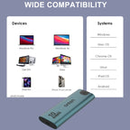 Onten UCA322+ 10Gbps M.2 M-key NVMe NGFF SSD Enclosure, Onten UCA322+