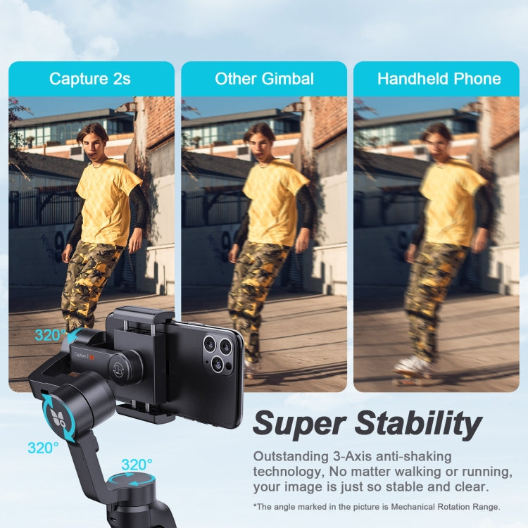 FUNSNAP Capture 2s Smart 3-Axis Handheld Gimbal Phone Live Stabilizer, Capture 2s Basic, Capture 2s Combo
