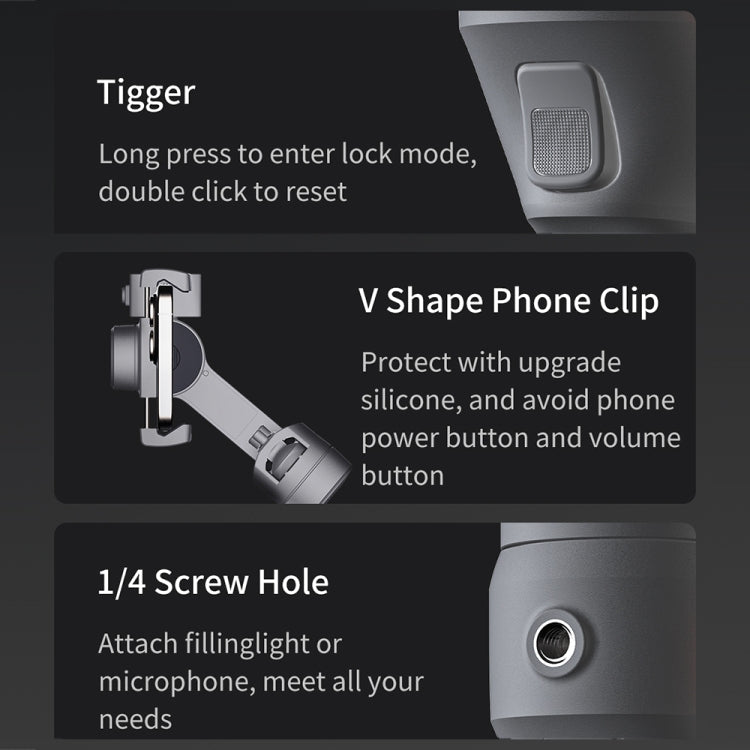 FUNSNAP Capture 5 Professional 3-Axis Handheld Gimbal Phone Live Stabilizer, Capture 5 Combo