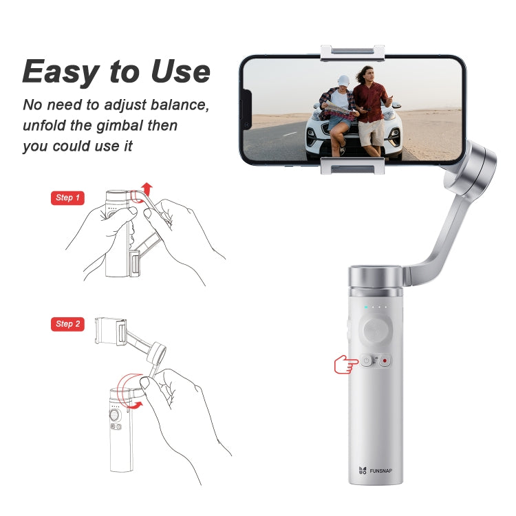 FUNSNAP Capture π Aluminum Alloy Arm 3-Axis Handheld Phone Gimbal, Capture π Basic, Capture π Combo