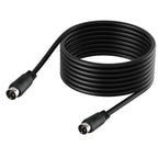 Middle DIN Male to Male 3 Pin Audio Power Signal Adapter Cable, 0.5m, 1m, 1.5m