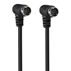 Double Curved mini DIN 9 Pin TV Audio Adapter Cable, 0.5m, 1.8m, 3m