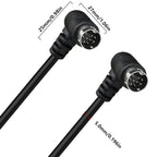 Double Curved mini DIN 9 Pin TV Audio Adapter Cable, 0.5m, 1.8m, 3m
